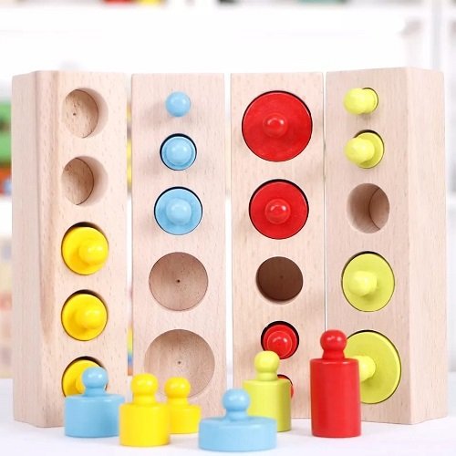 JUEGO EDUCATIVO - CILINDROS DECRECIENTES MONTESSORI / 2 A 5 AÑOS / 005144