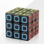 JUEGO DIDACTICO - CUBO RUBIK 3X3  NEGRO CUADRADOS COLOR / +3 AÑOS / 006.0003
