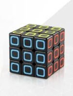 JUEGO DIDACTICO - CUBO RUBIK 3X3  NEGRO CUADRADOS COLOR / +3 AÑOS / 006.0003