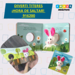 LIBRO DIDACTICO - DIVERTI TITERES - ¡HORA DE SALTAR! / +3 AÑOS / 916200 / 11X11X2 CM 10 PAG