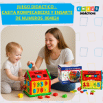 JUEGO DIDACTICO - CASITA ROMPECABEZAS Y ENSARTE DE NUMEROS / +3 AÑOS / 004824