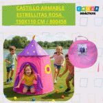 JUEGO DIDACTICO - CASTILLO ARMABLE ESTRELLITAS ROSA / +3 AÑOS / 150X110 CM / 800458