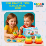 JUEGO DIDACTICO - TORRE DOBLE DE APILAR / +3 AÑOS / 411111