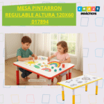 MATERIAL EDUCATIVO - MESA PINTARRON REGULABLE EN ALTURA 120X60 / +3 AÑOS / 017894