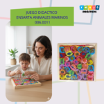 JUEGO DIDACTICO - ENSARTA ANIMALES MARINOS / +3 AÑOS / 006.0011