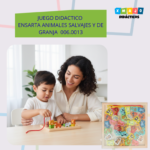 JUEGO DIDACTICO - ENSARTA ANIMALES SALVAJES Y DE GRANJA / +3 AÑOS / 006.0013