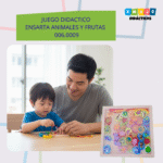 JUEGO DIDACTICO - ENSARTA FRUTAS Y ANIMALES / +3 AÑOS / 006.0009