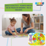 JUEGO DIDACTICO - ROMPECABEZAS DE 60 PIEZAS EN MADERA - RELOJ / +3 AÑOS / 006.0004