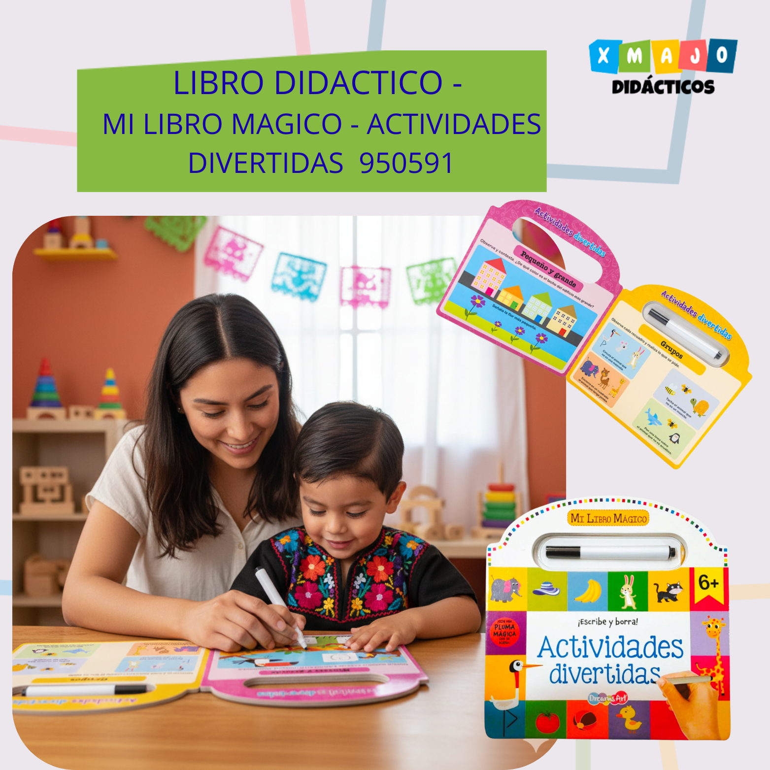 LIBRO DIDACTICO MI LIBRO MAGICO ACTIVIDADES DIVERTIDAS 950591 LIBRO DIDACTICO - MI LIBRO MAGICO - ACTIVIDADES DIVERTIDAS / +3 AÑOS / 950591 - Image 1