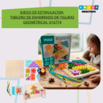JUEGO DE ESTIMULACION - TABLERO DE ENHEBRADO DE FIGURAS GEOMETRICAS / +3 AÑOS / 016774