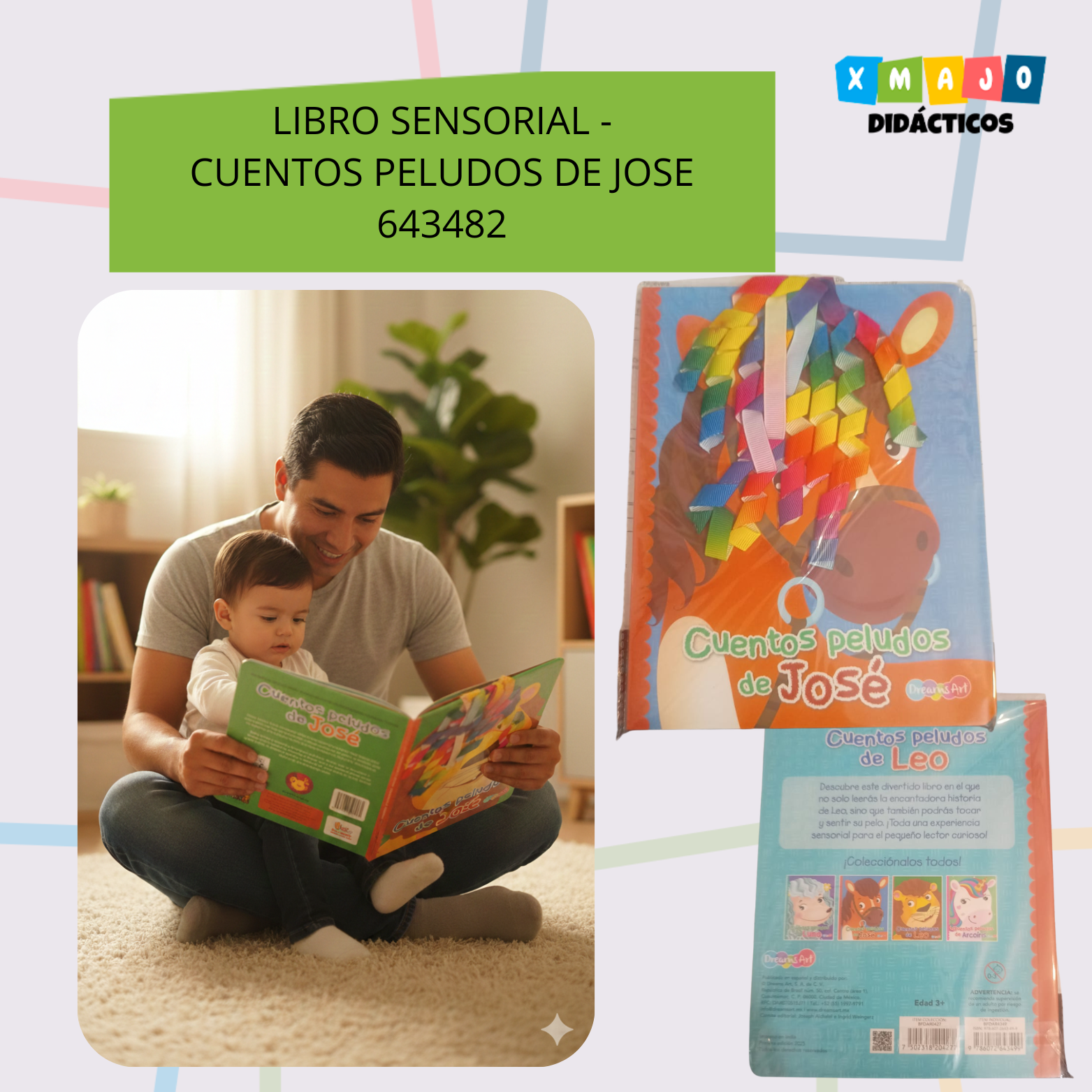 LIBRO DIDACTICO SENSORIAL CUENTOS DE JOSE 643482 LIBRO DIDACTICO SENSORIAL - CUENTOS PELUDOS DE JOSE / +3 AÑOS / 643482 - Image 1