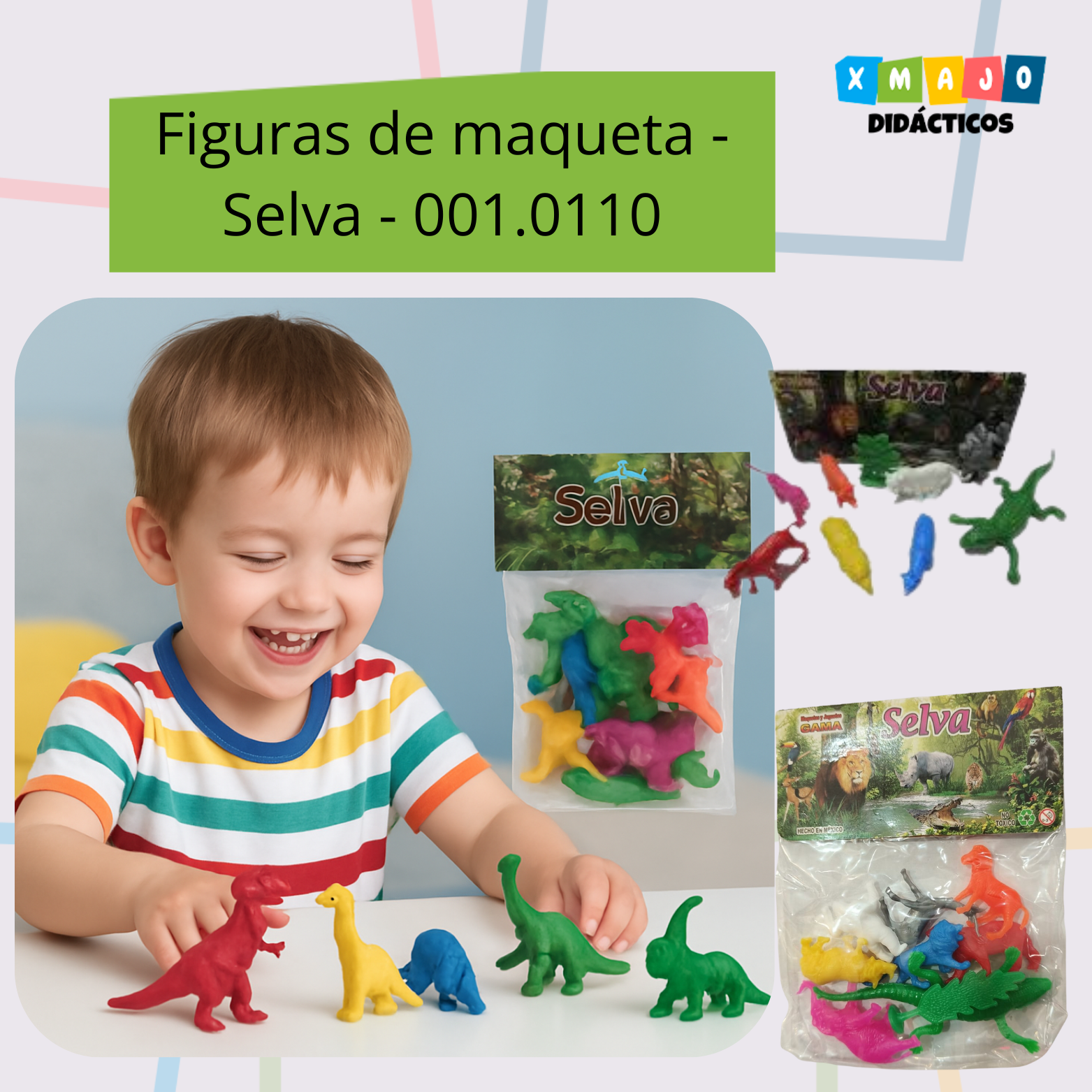 FIGURAS DE MAQUETA SELVA 0010110 JUEGO DIDACTICO - FIGURAS PARA MAQUETAS - SELVA / +3 AÑOS / 001.0110 - Image 1