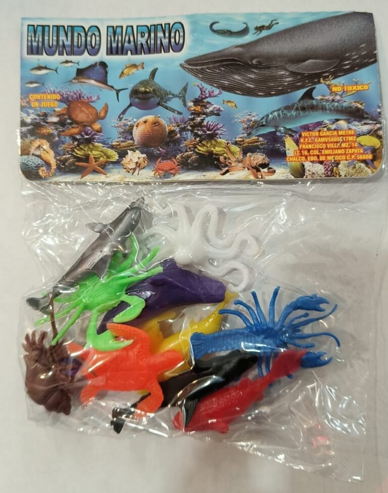Figuras de animales marinos de plástico 001.0113 — set de maquetas coloridas para niños de 3 a 8 años