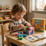 Cubo de Construcción 013624 con caja y tarjetas modelo para lógica y pensamiento espacial