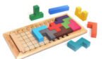 Ketamino de madera 013764 con piezas geométricas de colores para desarrollar lógica, concentración y pensamiento espacial infantil
