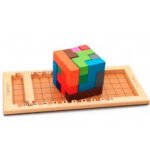 Ketamino de madera 013764 con piezas geométricas de colores para desarrollar lógica, concentración y pensamiento espacial infantil