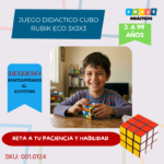 Cubo Rubik Economico 001.0124 de 3x3, rompecabezas didáctico de plástico para estimular la mente.