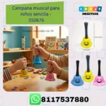 Campana musical para niños 050676 metálica con mango de plástico