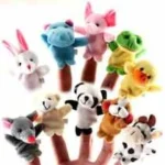 Títeres de dedo de animales 00498 set de 10 guiñoles de tela para lenguaje y juego simbólico
