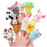 Títeres de dedo de animales 00498 set de 10 guiñoles de tela para lenguaje y juego simbólico