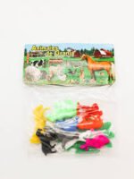 Figuras de animales de la granja 001.0111 didácticas de plástico de colores surtidos (caballo, cerdo, vaca, burro, conejo, gallina, pato) para el desarrollo infantil.