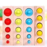Cilindros Montessori en Monterrey 005144 con tableros de madera graduados y piezas de colores para motricidad fina