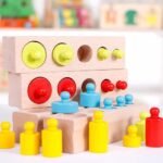 Cilindros Montessori en Monterrey 005144 con tableros de madera graduados y piezas de colores para motricidad fina