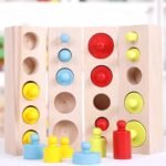 Cilindros Montessori en Monterrey 005144 con tableros de madera graduados y piezas de colores para motricidad fina