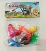 Figuras de animales de la sabana 001.0112 — set de plástico no tóxico en colores vivos, marca GAMA, hecho en México