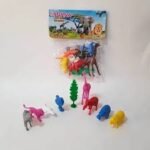 Figuras de animales de la sabana 001.0112 — set de plástico no tóxico en colores vivos, marca GAMA, hecho en México