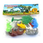 Figuras de animales de la sabana 001.0112 — set de plástico no tóxico en colores vivos, marca GAMA, hecho en México