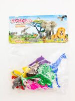 Figuras de animales de la sabana 001.0112 — set de plástico no tóxico en colores vivos, marca GAMA, hecho en México