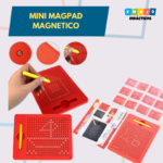 Pizarra magnética Magpad roja con lápiz para dibujo y preescritura modelo 954561 XMAJO.