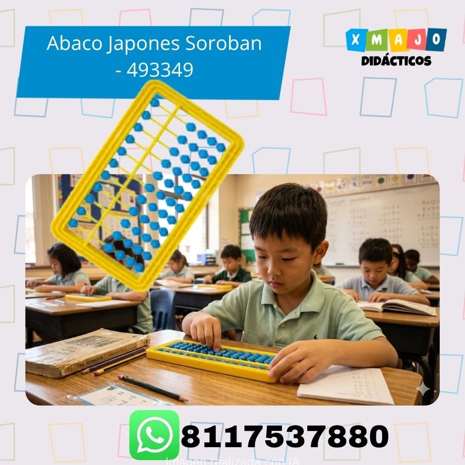 Ábaco japonés Soroban 493349 de plástico Ábaco japonés Soroban 493349 de plástico para matemáticas y cálculo mental infantil