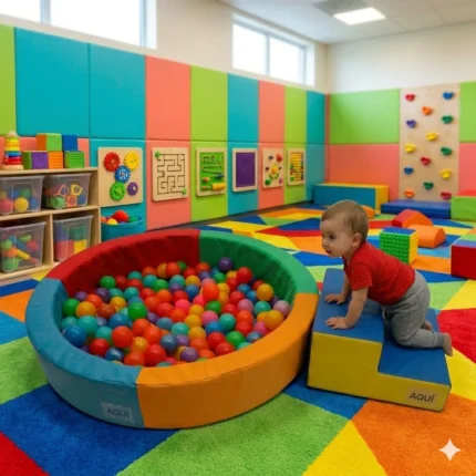 Alberca de pelotas redonda para niños 501850 de 120 cm de diámetro