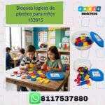 Bloques lógicos de plástico para niños 153015 en charola con tapa