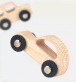 Carritos de madera 629524, set de 4 piezas listas para jugar y decorar