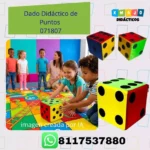 Dado didáctico de puntos 071807 de tela vinil con relleno de hule espuma