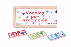 Juego de Vocales por Asociación 700053 de madera para lenguaje y lectoescritura infantil