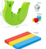 Juego de equilibrio de madera para niños 008354 en forma de cocodrilo