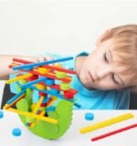 Juego de equilibrio de madera para niños 008354 en forma de cocodrilo