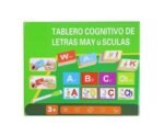 Letras mayúsculas de madera para trazar con tablero cognitivo infantil