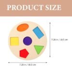 Rompecabezas de figuras geométricas de madera 013574 con piezas de colores