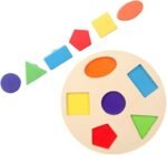 Rompecabezas de figuras geométricas de madera 013574 con piezas de colores
