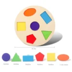 Rompecabezas de figuras geométricas de madera 013574 con piezas de colores