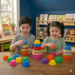 Sombreros apilables para niños 363136 de plástico para clasificación y seriación