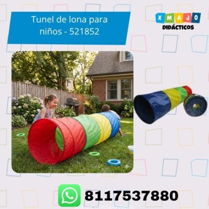 Túnel de lona para niños 521852 de 240 cm para motricidad gruesa e integración sensorial