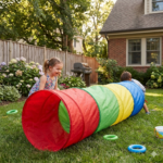 Túnel de lona para niños 521852 de 240 cm para motricidad gruesa e integración sensorial
