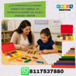 Regletas matemáticas para niños 843184 de plástico en estuche organizador