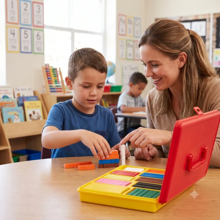 Regletas matemáticas para niños 843184 de plástico en estuche organizador